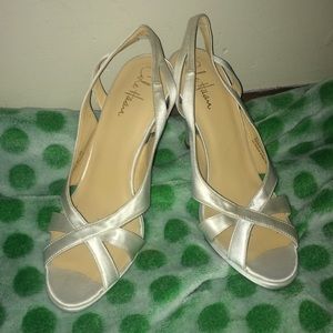 Cole Haan White Satin Shoe